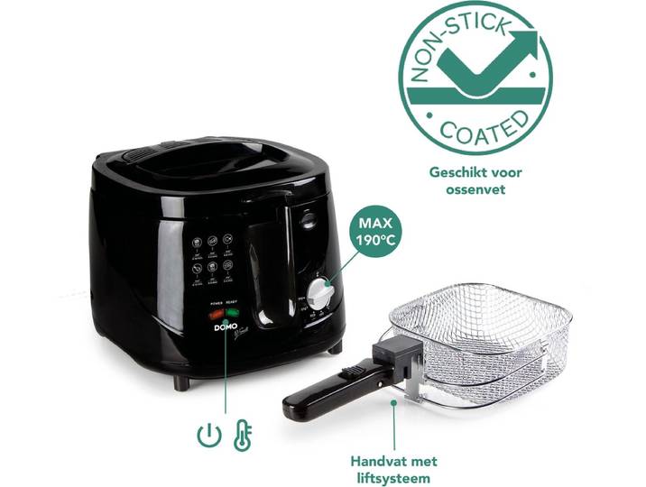 Domo B-Smart DO461FR - Friteuse/Frituurpan - 2\,5 L - incl. kijkvenster - 1800 W