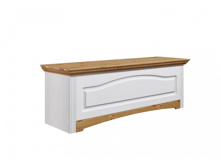 Bettbank GOODPRODUCT Konrad , weiss (weiß, natur), B:133cm H:45cm T:39cm, FSC-zertifiziertes Massivholz, Sitzbänke, Bettbank, für Schlafzimmer, mit praktischem Innenfach, Made in Europe