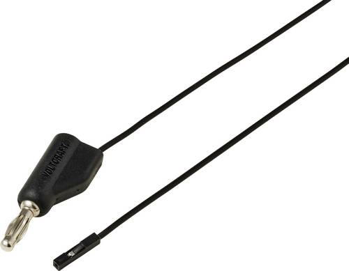 VOLTCRAFT MSL-315schwarz Messleitung Stecker 4mm Buchse 0.64mm 1m Schwarz