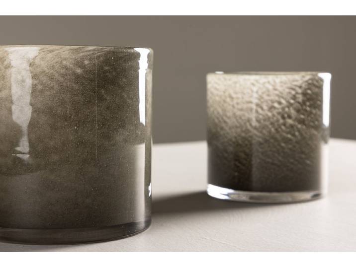 Laterne Eddie - Laterne aus Glas in verschiedenen Farben - Hellgrün - Luxusbetten24