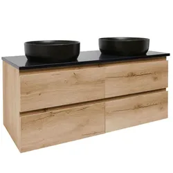 Badezimmerschrank mit Abdeckplatte SAT B-Way 119x50x45 cm BWAY2120OAKTK