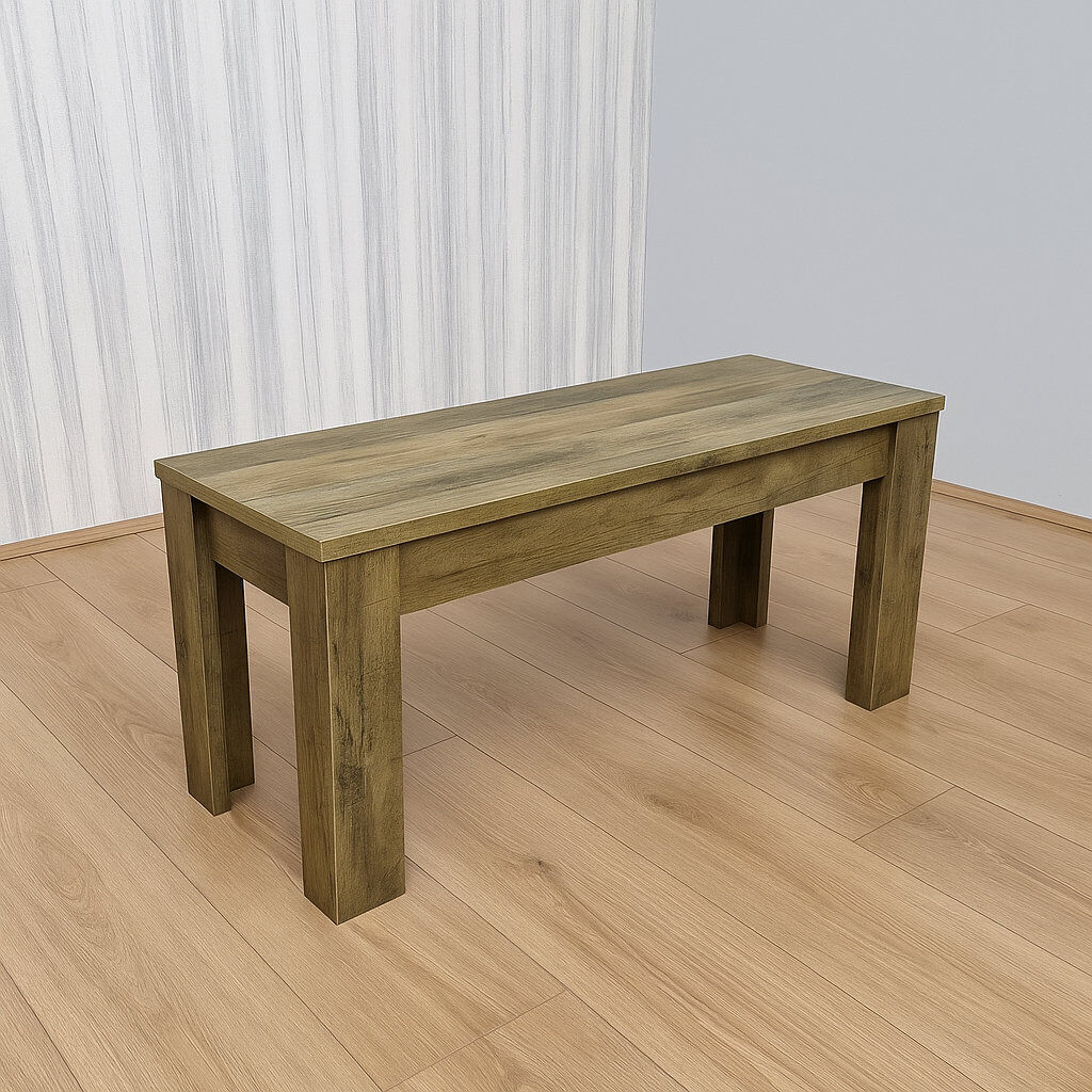 17 Stories Dining Wooden Bench Brown 45cm H X 90cm W X 30cm D