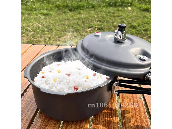 Autocuiseur extérieur pliant Portable randonnée alpinisme autocuiseur 80kpa Plateau ustensiles de cuisine Camping Mini 1,8L