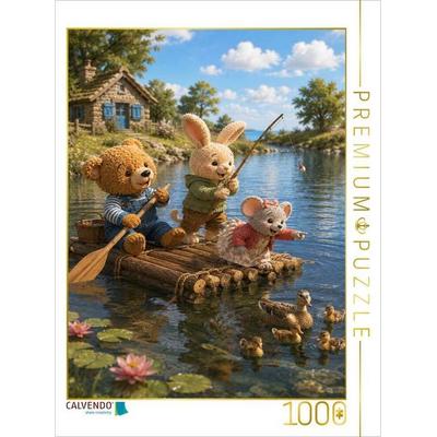 CALVENDO Puzzle Fröhliche Floßfahrt | 1000 Teile Lege-Größe 64x48cm Foto-Puzzle für glückliche Stunden