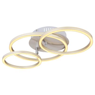 GLOBO LIGHTING LED Deckenleuchte "KENDY", weiß (nickel matt), Leuchten, Deckenlampe/Wohnzimmer/Schlafzimmer/modern, LED Deckenleuchte