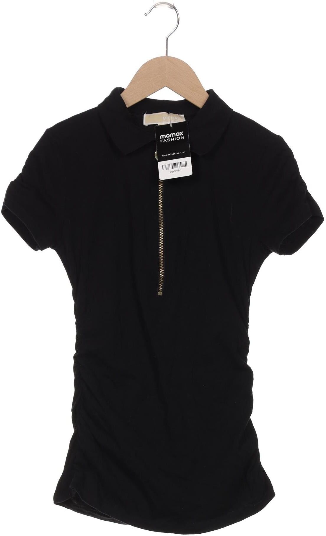 Michael Michael Kors Damen Poloshirt, Schwarz, Gr. XS, Baumwolle / Elasthan - Second Hand