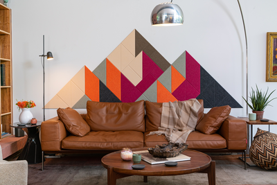 Felt Right Adobe Medium Shaded Mountain   Sound Dampening Pinnable Tiles