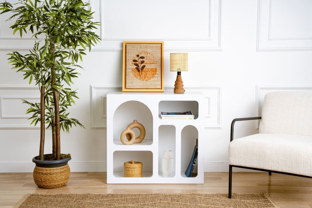 Habitat & Jardin Buffet en bois blanc 80 x 37 x 74 cm Blanc 80x74x37cm