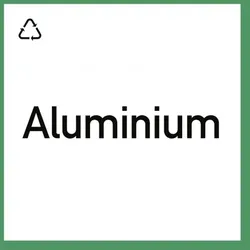 Wertstoffkennzeichnung "Aluminium", Kunststoff, 300x300 mm