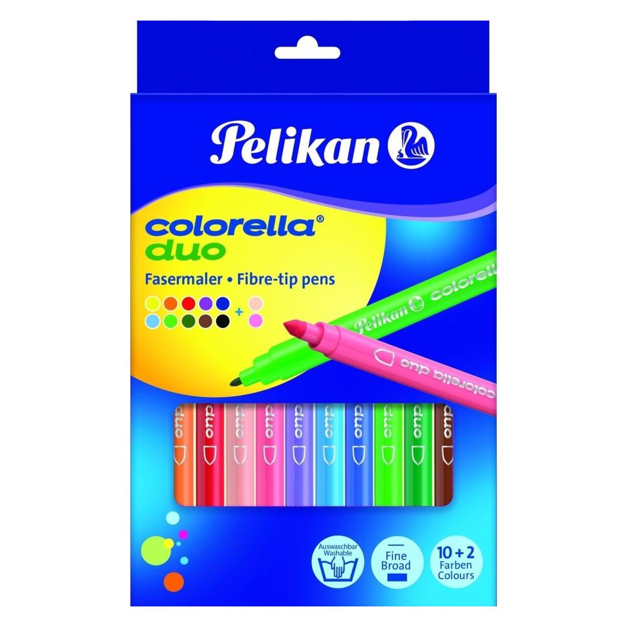Pelikan Colorella Duo C407 Filzstift Fein Mehrfarben (e) (12x) (813846)