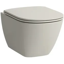 Tiefspül-WC wandhängend LUA 520x360 silent flush, spülrandlos, verdeckte Befestigung weiß