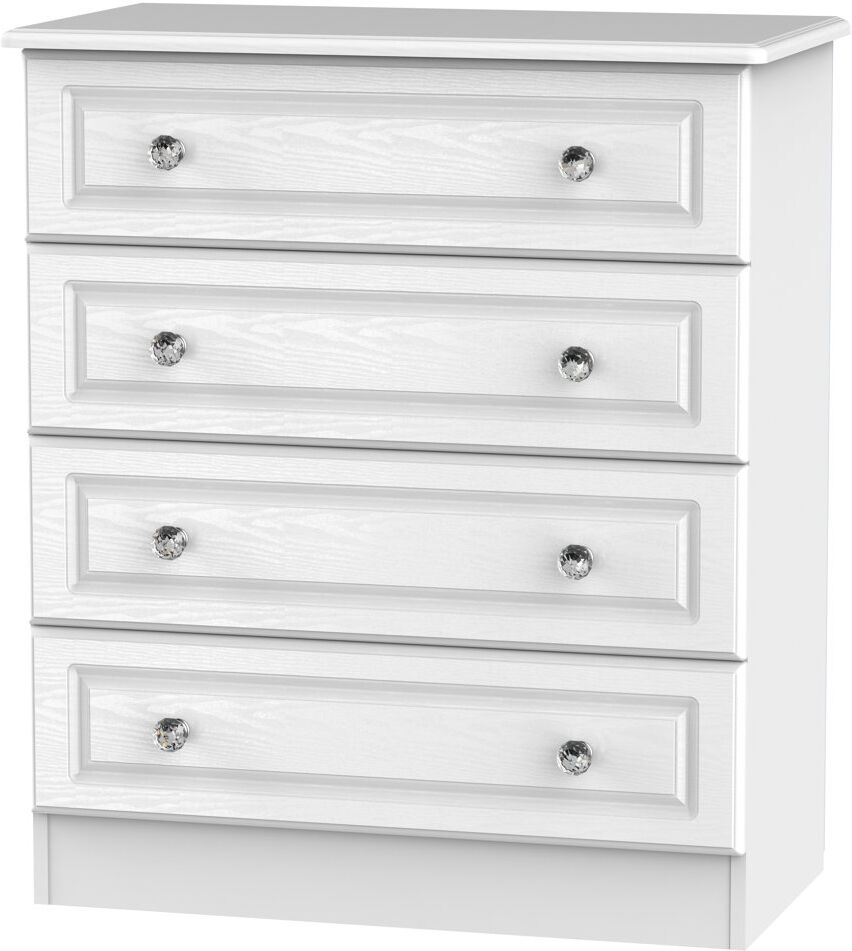 Ophelia & Co. Fully Assembled Anka 4 - Drawer Chest of Drawers White Ash 88.5cm H X 76.5cm W X 41.5cm D
