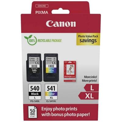 Canon Druckerpatrone PG540L/CL541XL Photo Value Pack Original Kombi-Pack Schwarz, Cyan, Magenta, Gelb 5224B012