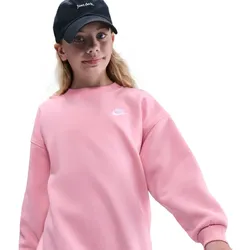 NIKE Sportswear Club Fleece Oversized Sweatshirt Kinder 690 - med soft pink/med soft pink/white XL (158-170 cm)