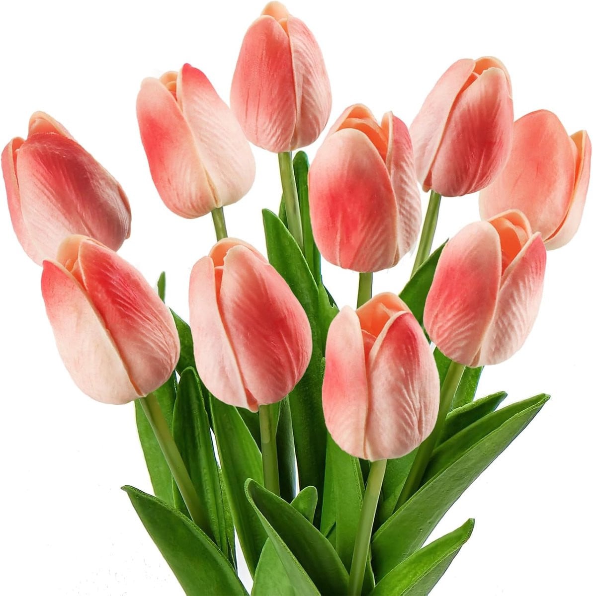 SnelShoppen Kunstmatige Roze Tulpen - 10 Stuks Realistische Nepbloemen voor Decoratie