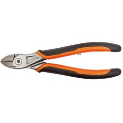 Bahco, Bolzenschneider + Seitenschneider, ERGO Seitenschneider mit selbstöffnendem Zwei-Komponenten-Griff, vernickelt und verchromt, 125 mm (125 mm)