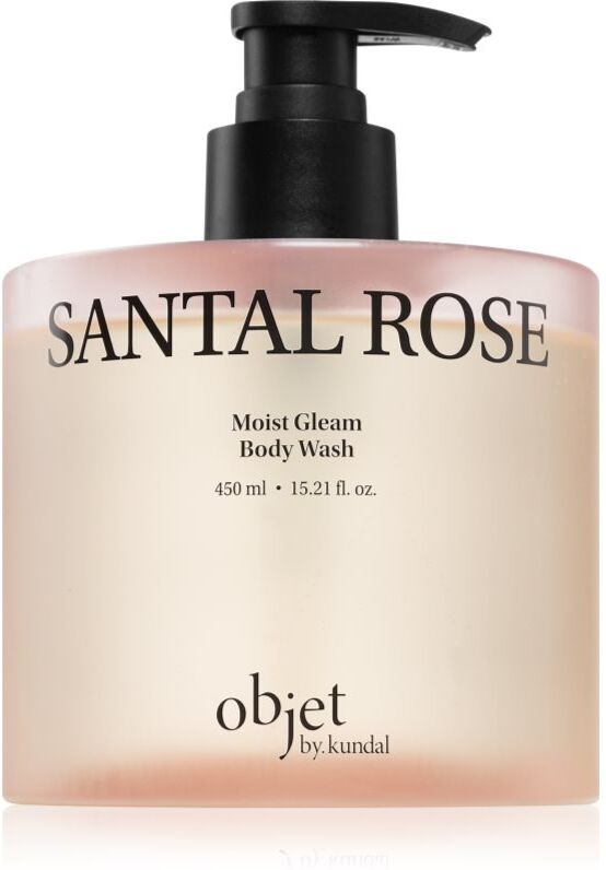 KUNDAL Objet Moist Gleam Body Wash perfumed shower gel for intensive hydration with aroma Santal Rose 450 ml