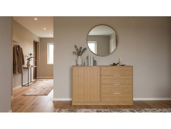 Moderne Holzkommode Eiche