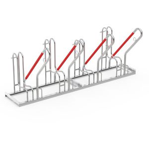 RR-Solutions Fahrradständer R45W, Bodenmontage / freistehend, Einstellparker, Breite 200cm, für 4 Fahrräder