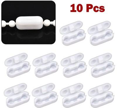 Inspire Select Plastic Roller Blind Pull Cord Chain Connectors Vertical Blind Joiners Replacement Clips For Roman Roller Curtains Plastic Roller Blind Pull Cord Chain Connectors Vertical Blind Joiners Replacement Clips For Roman Roller Curtains