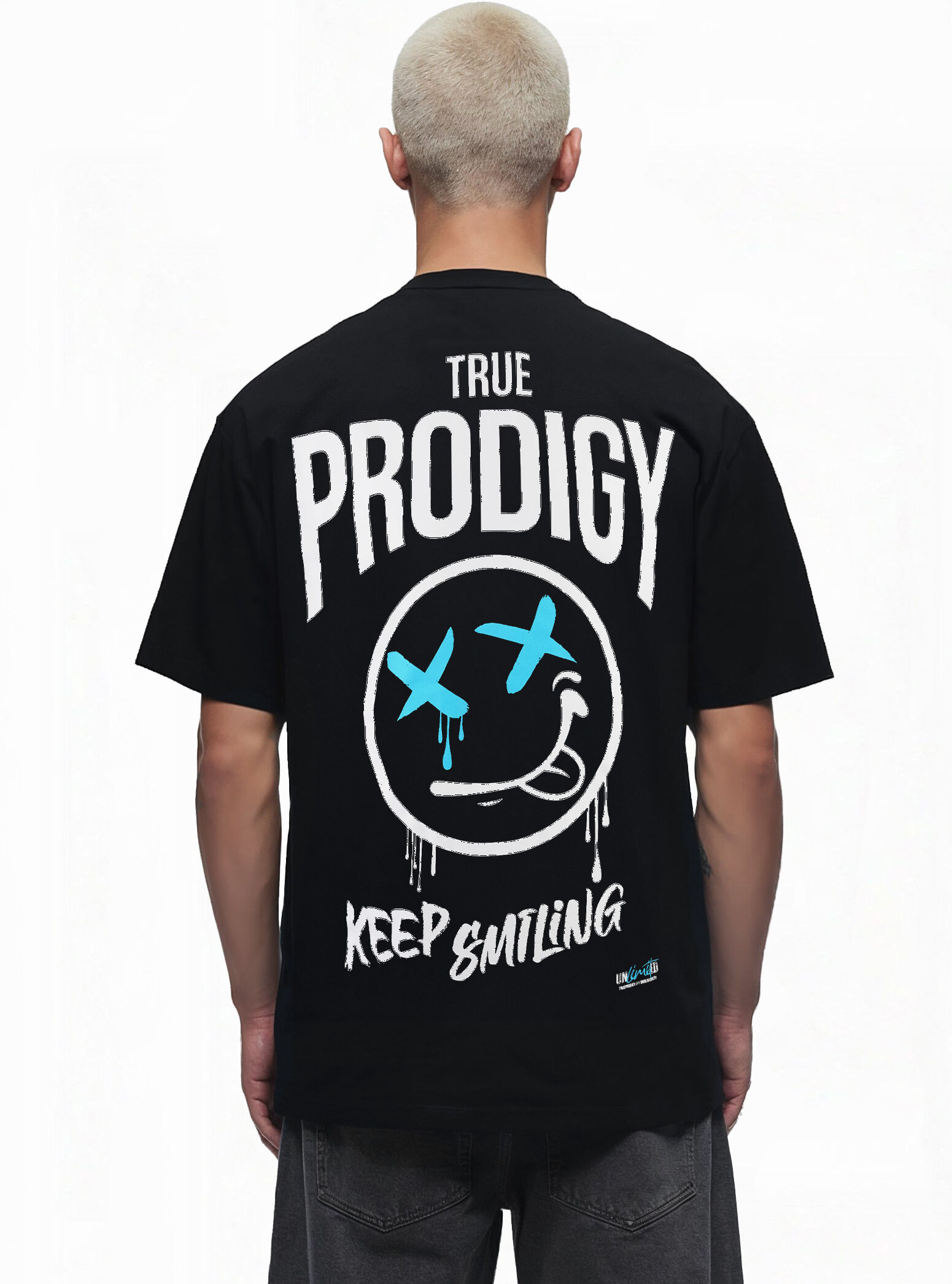 Oversize-Shirt TRUEPRODIGY "Kenji Logo Print Oversized Rundhals", Herren, Gr. M, schwarz, Obermaterial: 100% Baumwolle CO., Rundhals, Shirts Oversize-Shirt