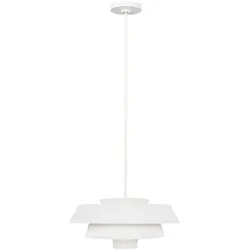 Pendellampe Deckenleuchte Hängelampe Stahl Mattweiß D 45,7 cm Wohnzimmerlampe