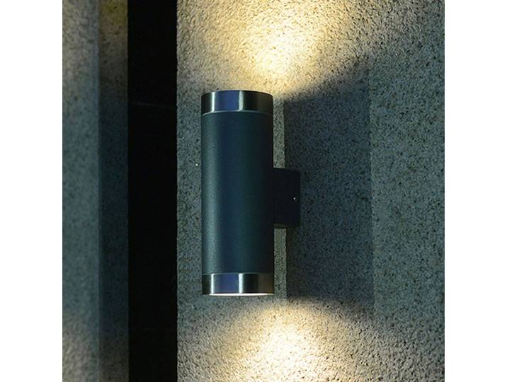 G & L Handels GmbH Aussenwandleuchte 400157, dimmbar, schwarz, Edelstahl, Modern