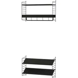Wandgarderobe minimalistisch funktional Schwarz