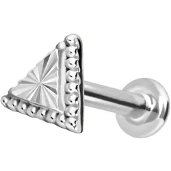 14 Karat Gold Labret mit Innengewinde DREIECK