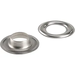 100 Edelstahlösen, rostfrei, selbstschneidend Rundösen #3 (⌀ 11,3 mm), Edelstahl AISI304, silber