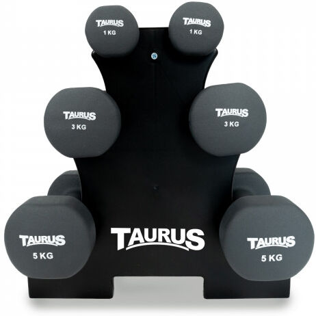 Taurus Neoprene Studio Dumbbells Taurus Neoprene Dumbbells - 3 Pair Set with...