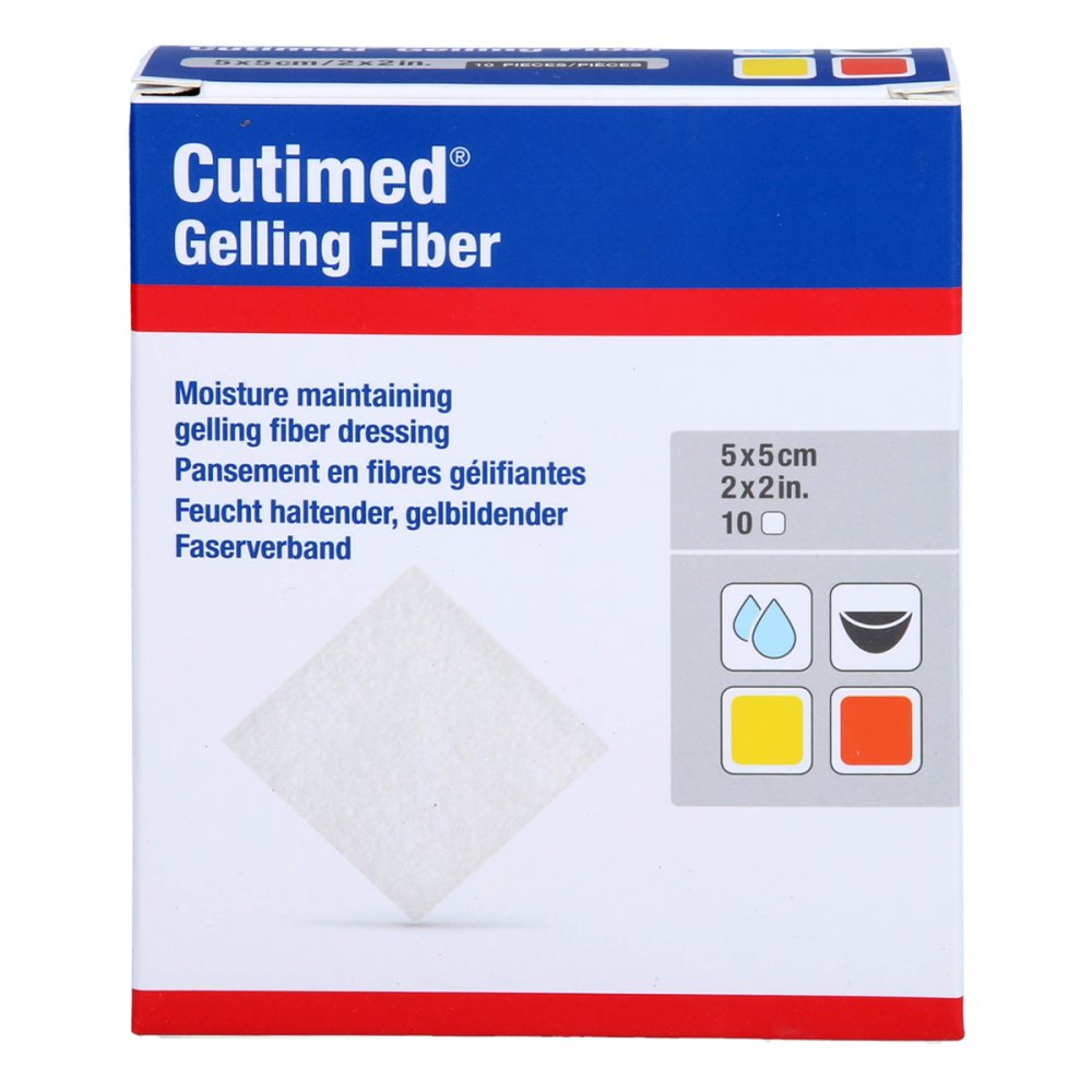 BSN medical GmbH Cutimed Gelling Fiber Kom.5x5 Cm Hydrofaserverband 16760322