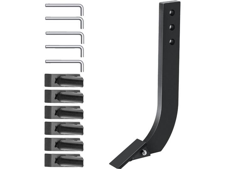 VEVOR 5 pièces tige de lame à caisson\, tige de scarificateur 16''\, tige de racloir à caisson 3 trous\, tige d'arracheur avec dents et goupilles coniques amovibles\, ensemble de tige réglable pour échanger\, creuser\, labourer