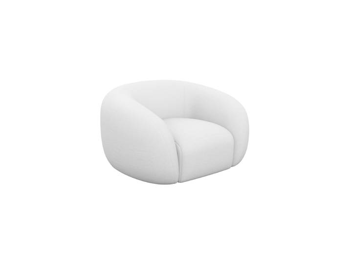 Design Echtleder Loungesessel „Serano“ Echtleder White BLOOMINGLOFT Collection