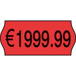 Böttcher-AG Preisetiketten rot, 26 x 12 mm, ablösbar, 1500 Stück