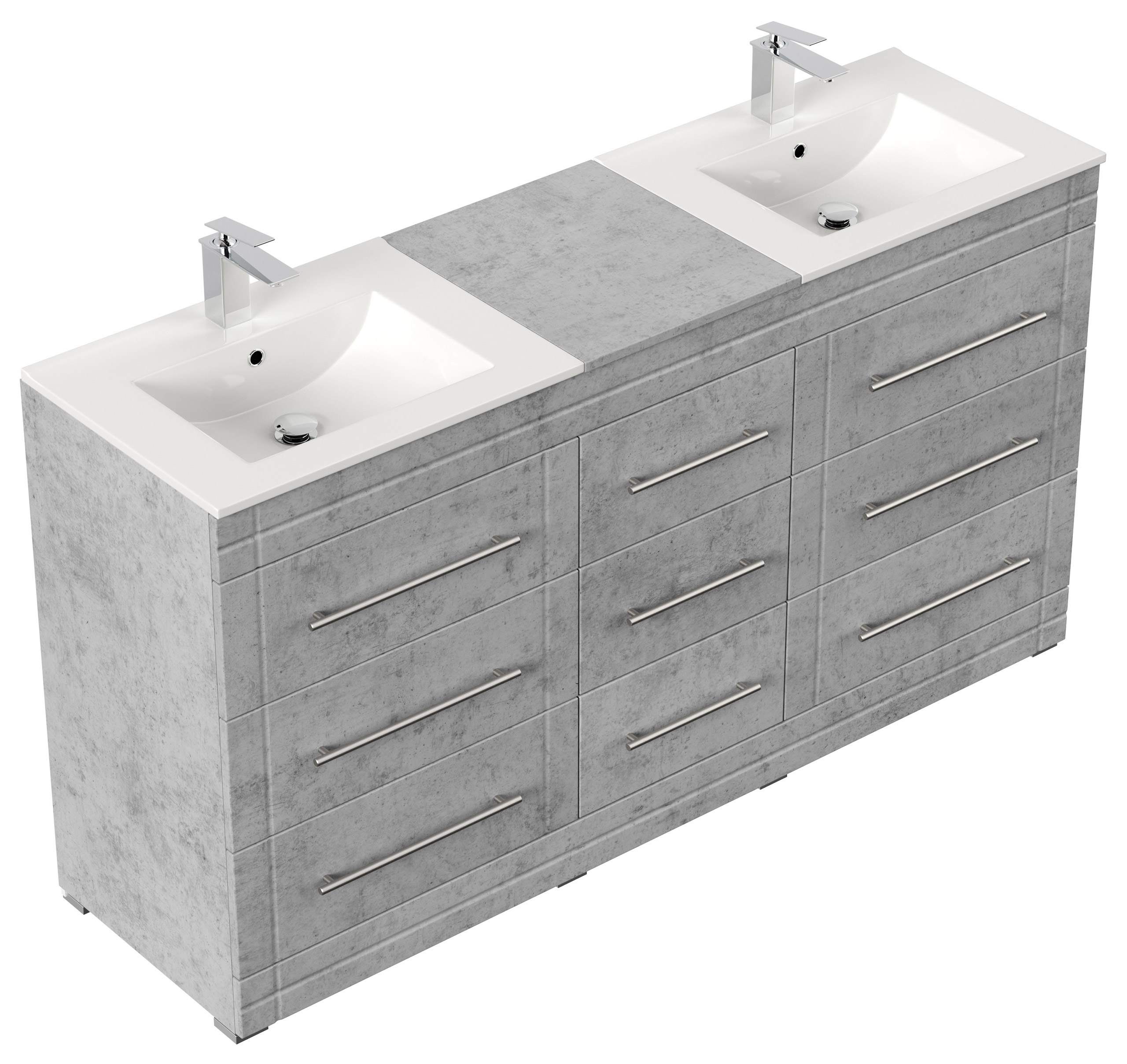 Stand Badmöbel Cosmo Modern SoftClose beton : Beton Varianten: Beton