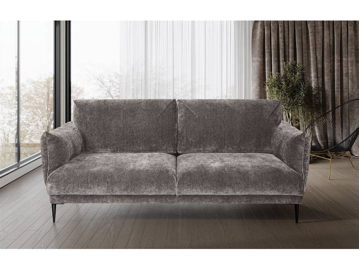 Fun Möbel 2-Sitzer Sofa Designersofa MADISON 2-Sitzer Stoff, Rücken echt bezogen