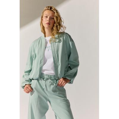 Blouson THE FASHION PEOPLE, Damen, Gr. 38, grün, Obermaterial: 65% Lyocell, 35% Baumwolle., unifarben, Jacken Blouson