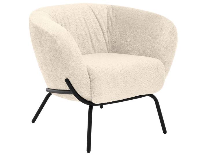 Lomoco Cocktailsessel, Creme, Metall, 79x71x74 cm, Fußauswahl, Lederauswahl, Stoffauswahl, Wohnzimmer, Sessel, Cocktailsessel