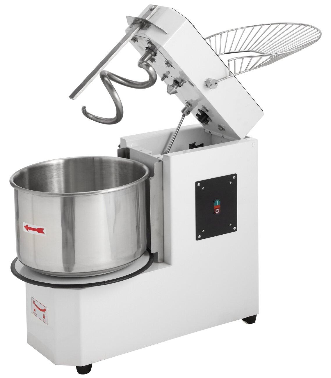 GastroHero Teigknetmaschine ECO 30L - leistungsstark, variabler Kopf, Edelstahl, 230V, für Pizzateig