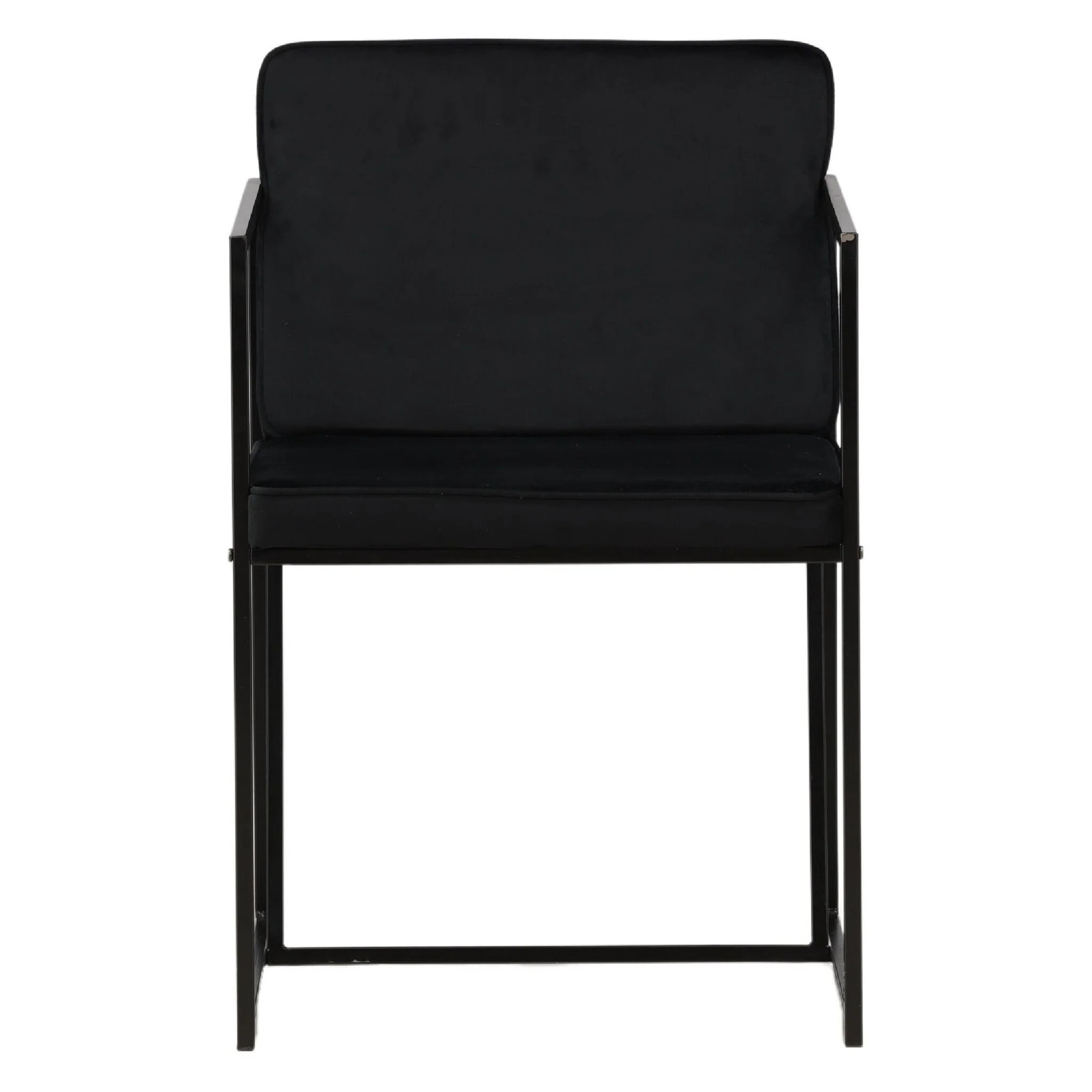 QUVIO Pilo Eetkamerstoel 2-pack - Zwart Fluweel - Scandinavisch Design