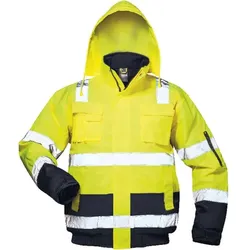 Warnschutz-Pilotenjacke AXEL 23544, warngelb/marineblau, Größe S - blau - S