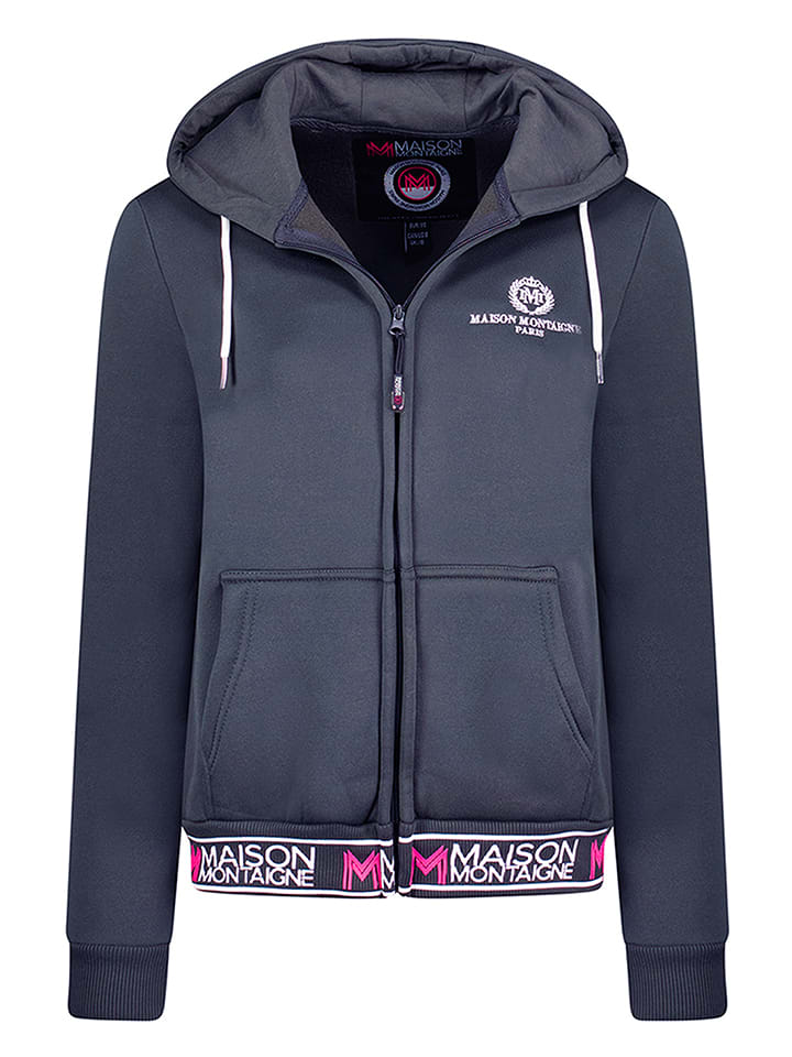 Maison Montaigne Sweatjacke "Gertrumai" in Dunkelblau - XL
