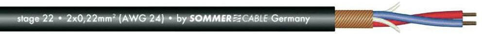 Sommer Cable Mikrofonkabel 2x0,22 100m Sw Stage 22