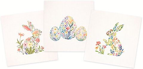 Canvas-Coupon "Osterhasen & Eier", natur-color
