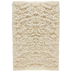 Natur Pur Hochflorteppich 140 x 200 cm Schurwolle Beige Natural