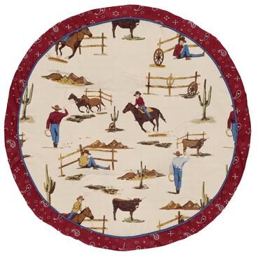 Sweet Jojo Designs Tan and Red Cowboy Wild West Collection Baby Tummy Time Playmat