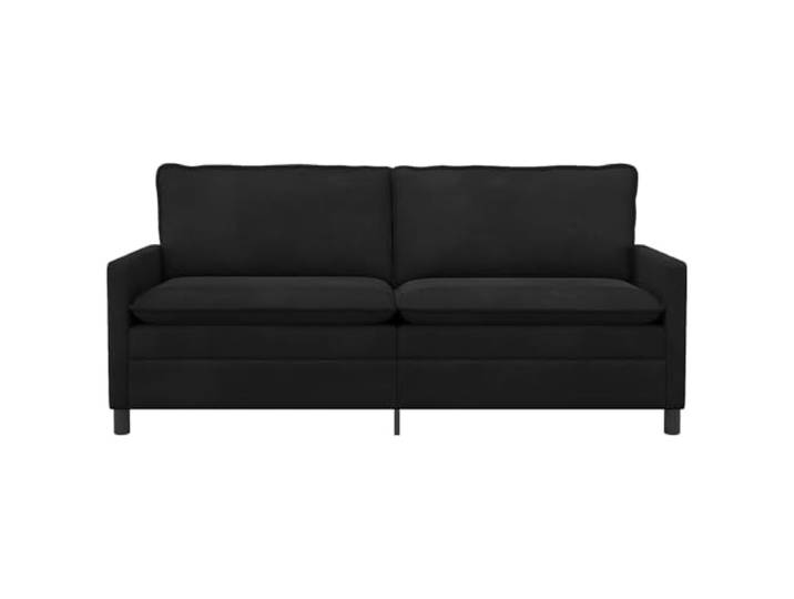 KTHLBRH 2-Sitzer-Sofa, Samt, schwarz, 196 cm Metallrahmen, Schaumstoff und Faser, modernes Design, für Wohnzimmer und Schlafzimmer