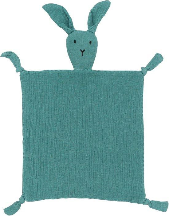 Zachte en ademende babydeken van biologisch katoen, turquoise, uniseks