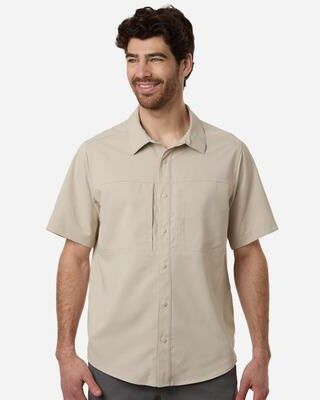 CORE365 CE520 Men's UltraUVP Shoreline Short Sleeve Staff Shirt in Stone size XL